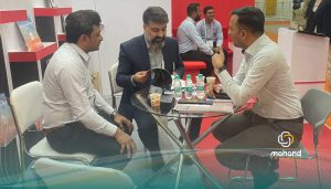 The presence of CEO of Mohanad Iranian company manufacturer of vibration sieves in the big exhibition of India in the ceramic and tile sector